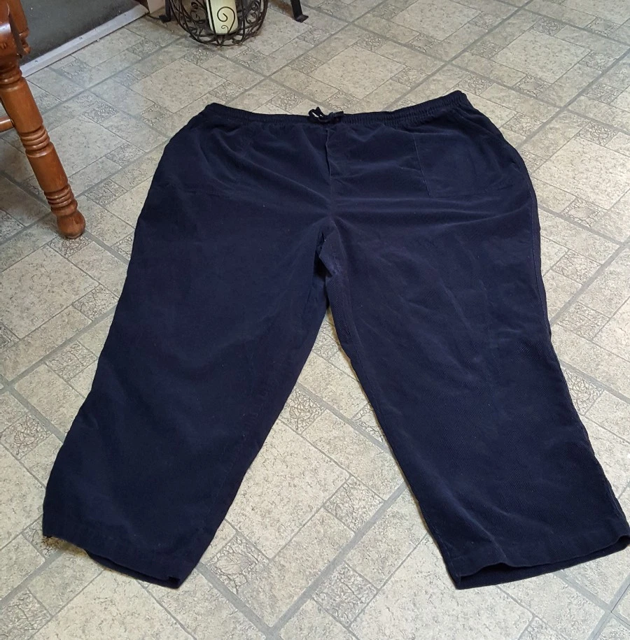 vintage womens plus size 30 Navy CST Sport corduroy drawstring pants - Image 3 of 4