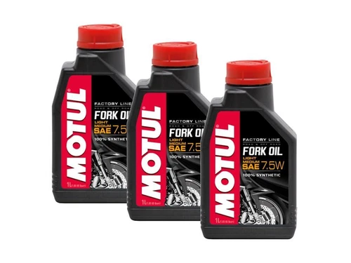 Motul Gabelöl Fork Oil Factory Line Light Medium SAE 7,5W 3x1Liter Flasche