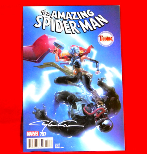 AMAZING SPIDER-MAN #797 VENOM & LADY THOR VARIANT EDITION SIGNED CLAYTON CRAIN