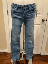 Pilcro Anthropologie Medium Wash Distressed Skinny Blue Jeans, Size 27
