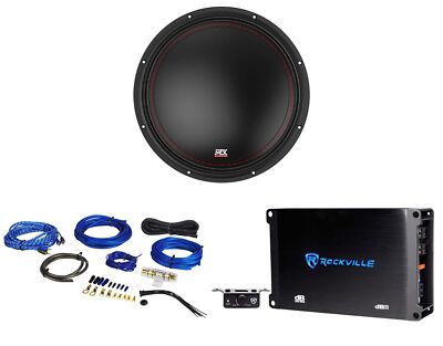 MTX 3512-02 12'' 500 Watt SVC Car Audio Subwoofer Sub+Mono Amplifier+Amp Kit