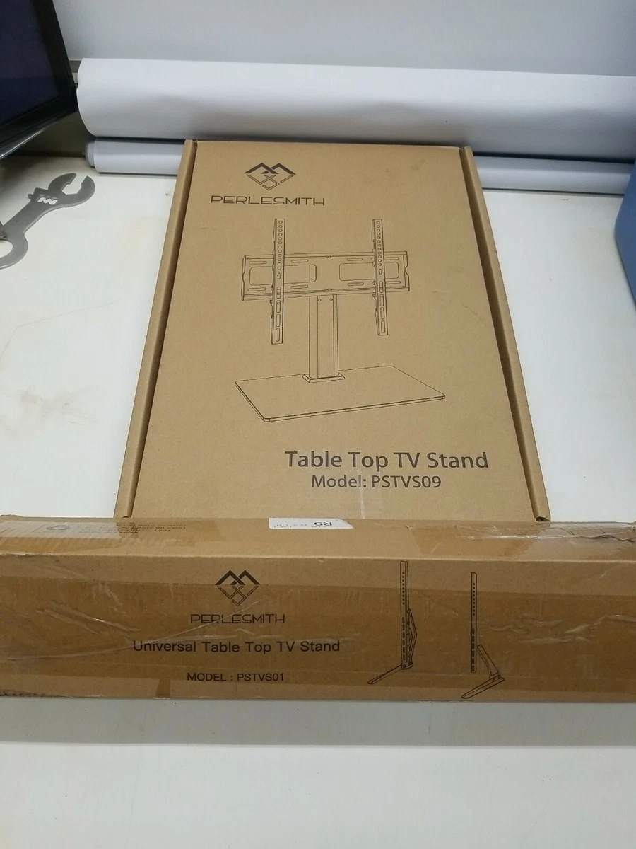 Lot of 2 PERLESMITH Universal Table Top TV Stand PSTVS09 PSTVS01