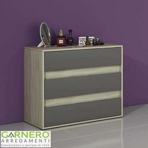 Camera da letto completa matrimoniale ALTEA scorrevole rovere grigio moderna - Foto 3 di 5