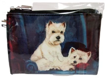 New Animal Zippered Pouches with Ruth Maystead Design - Westie Pet Dog