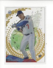 2014 Topps High Tek Spiral Bricks Gold Diffractor Alex Guerrero RC Dodgers /99