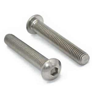 PLUS NUTS & WASHERS 20 M4 x 8mm A2 STAINLESS SOCKET BUTTON HEAD SCREW BOLTS