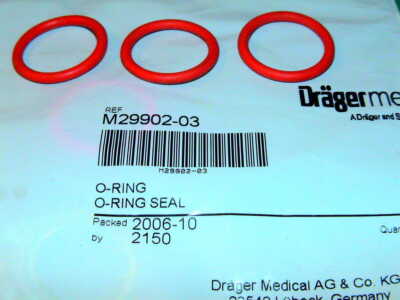 3x DRÄGER M29902 O Ring Seal Beatmung Narkosegerät Ring Dichtringe Kreissystem Y