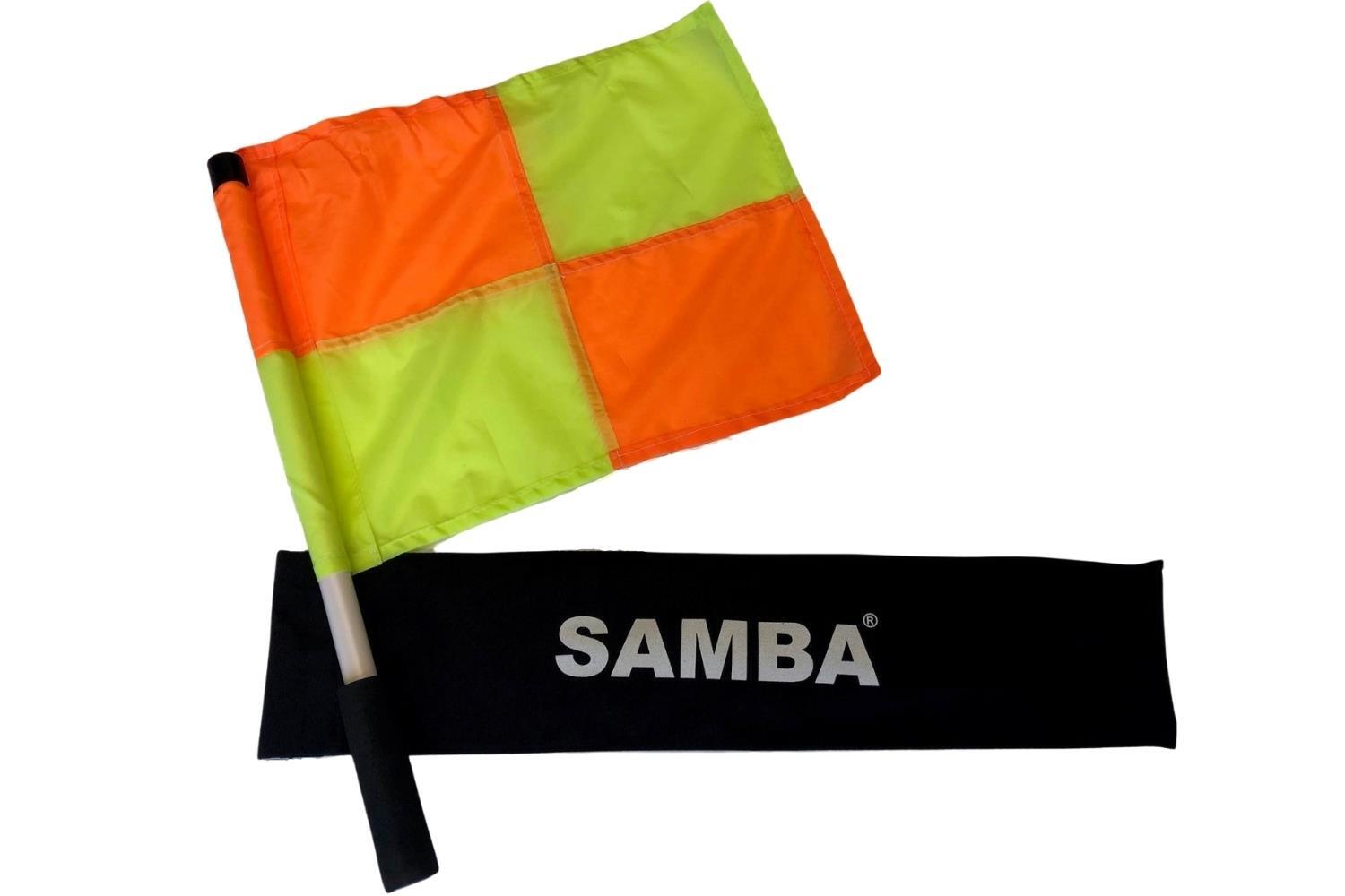 Samba Linesman's Flag and Pole Pair & Carry Case Football Offside Flags Referee