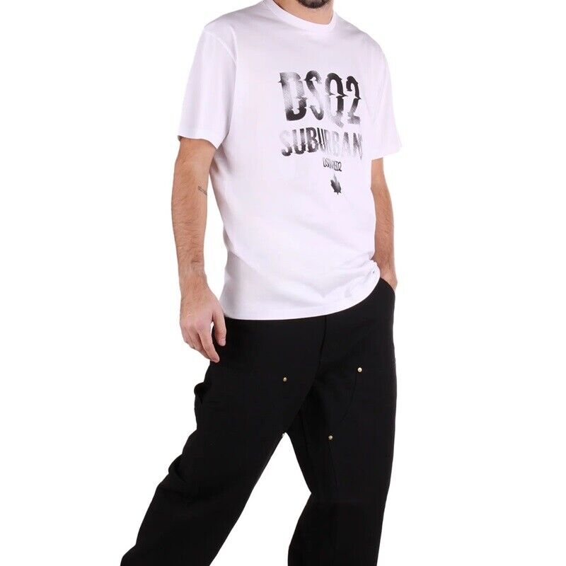 Tシャツ・カットソー D SQUARED2 SS24 T-SHIRT WITH LOGO (S74GD1231_S23009900) Icon New Generation Loose Fit T-Shirt