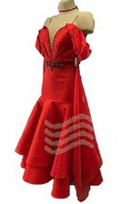 B8122 women ballroom Waltz Tango standard dance dress UK 8 US 6 red