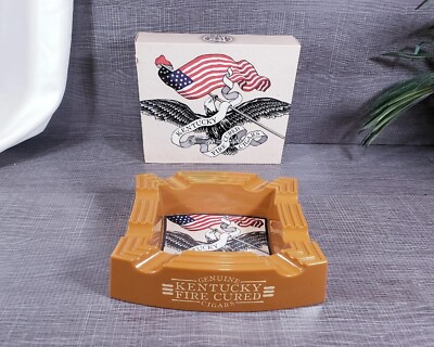 Drew Estate Genuine Kentucky Fire Cured Cigars 8  X 6.5  Plastic Ashtray 