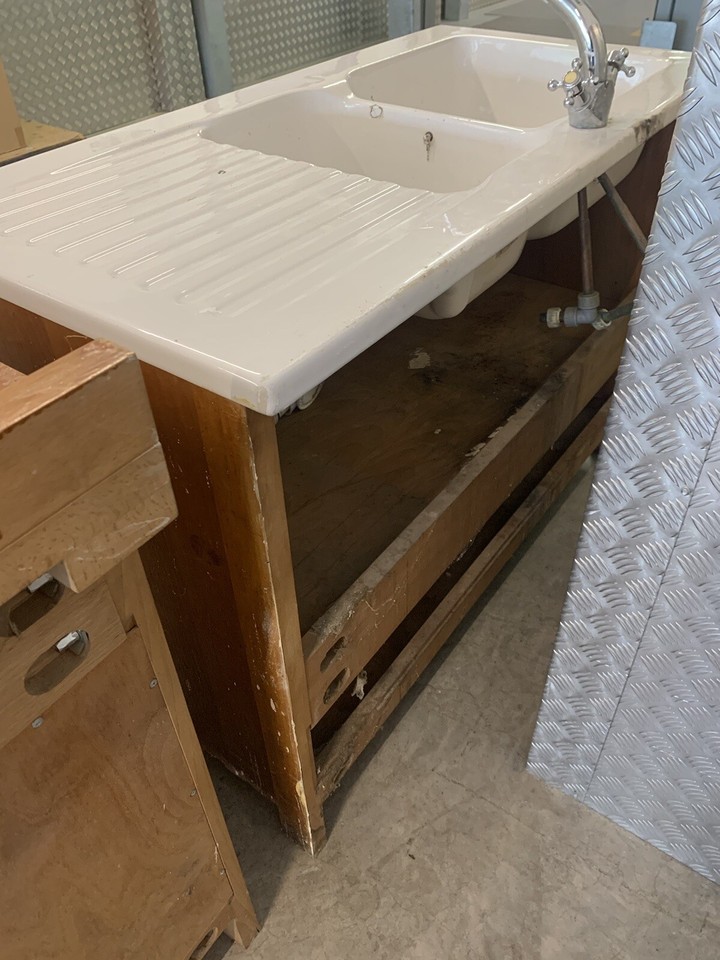 Habitat Canella Beech Freestanding Kitchen Sink Unit + Cupboard