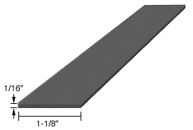CRL 1/16" x 1-1/8" x 4" EPDM Rubber Setting Blocks - pack of 100 - Picture 2 of 2