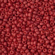 Miyuki Round Seed Beads Size 8/0 Matte Metallic Brick Red 22 Gram Tube 8-2040