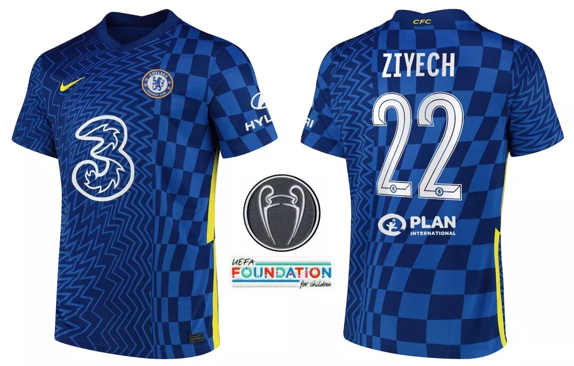 Nike FC Chelsea 2021 2022 Home UCL Jersey Ziyech 22 I Home Champions League
