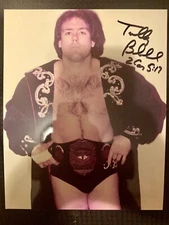 SIGNED TULLY BLANCHARD PHOTO! NWA! JIM CROCKETT! 4 HORSEMEN! STARRCADE