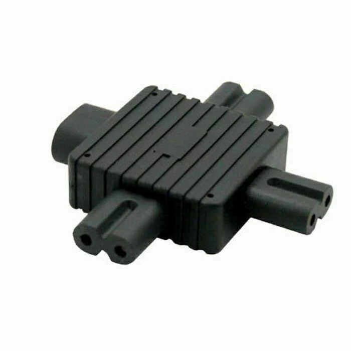IEC 320 Figure 8 C8 Male to 3X Female C7 Splitter Power Adapter for Power - Image 4 of 4