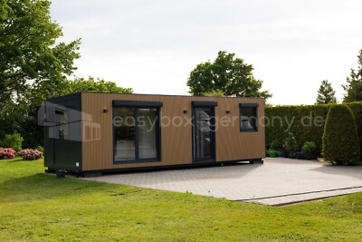 Tiny House Modul | Wohnmodul 9x3 m | Mobiles Wohnen | Modulhaus mit Küche & Bad