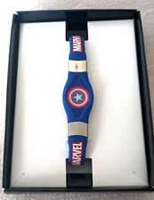 Marvel Captain America Red, White & Blue Fun Silicone Bracelet New NOS MIB