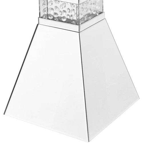 Elegant Decor Modern 20" Clear Crystal Mirrored Accent Pedestal End Table - Picture 6 of 6