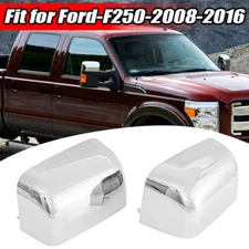 2008-2016 Top Half Chrome Mirror Covers Towing Cap For Ford F250 F350 F450 F550
