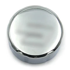 Chrome Brake Fluid Reservoir Cap Cover "S" For Universal Bikes w/ 40mm Diameter