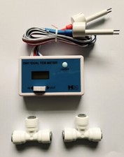 HM Digital DM1 Dual TDS Meter for Reverse Osmosis Systems includes fittings