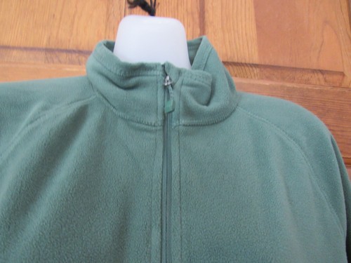 85 $ Eddie Bauer Pullover Oberteil Quest Fleece 1/4-Reißverschluss salbeigrün Large 12 14 38" 40" - Bild 2 von 12