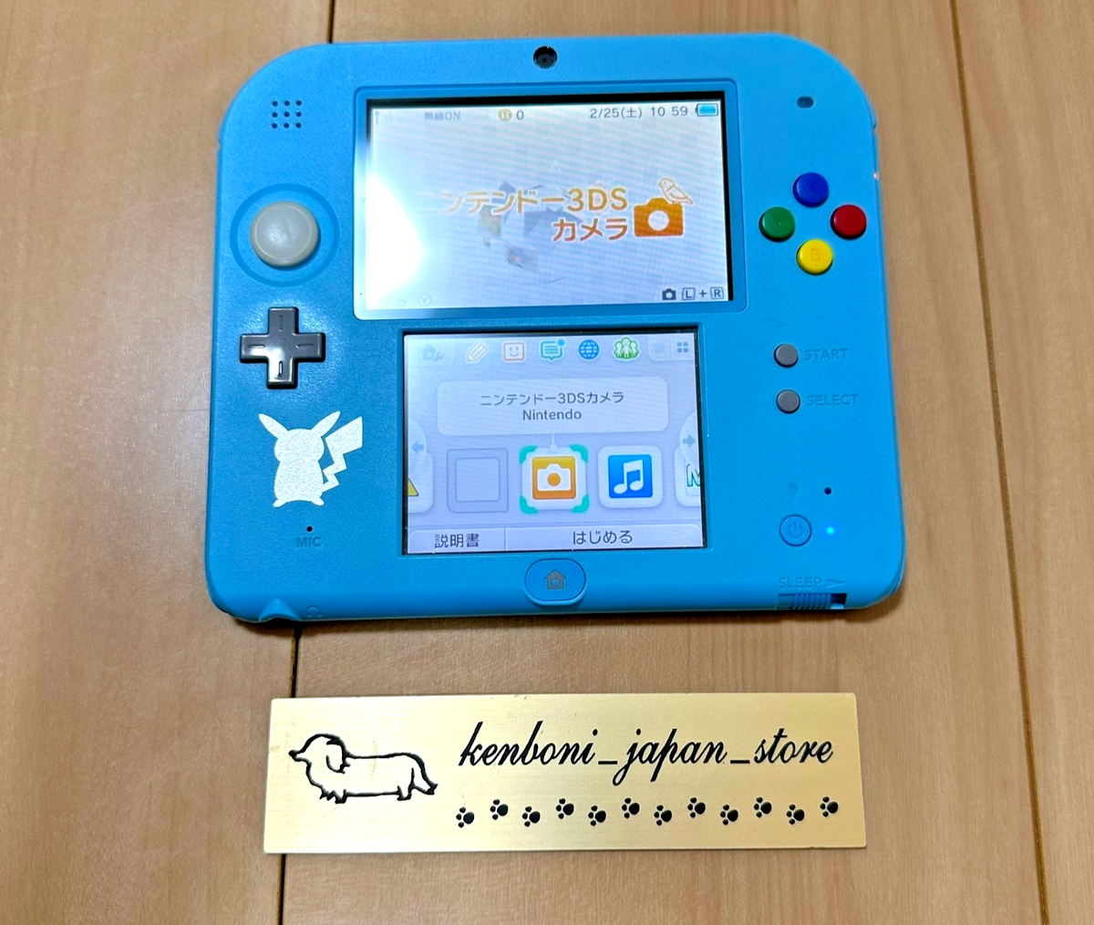 Nintendo 2ds psp1000 Switchライト ps2 Nintendo 2DS Sun Moon Light Blue Console Stylus Pikachu Pokemon