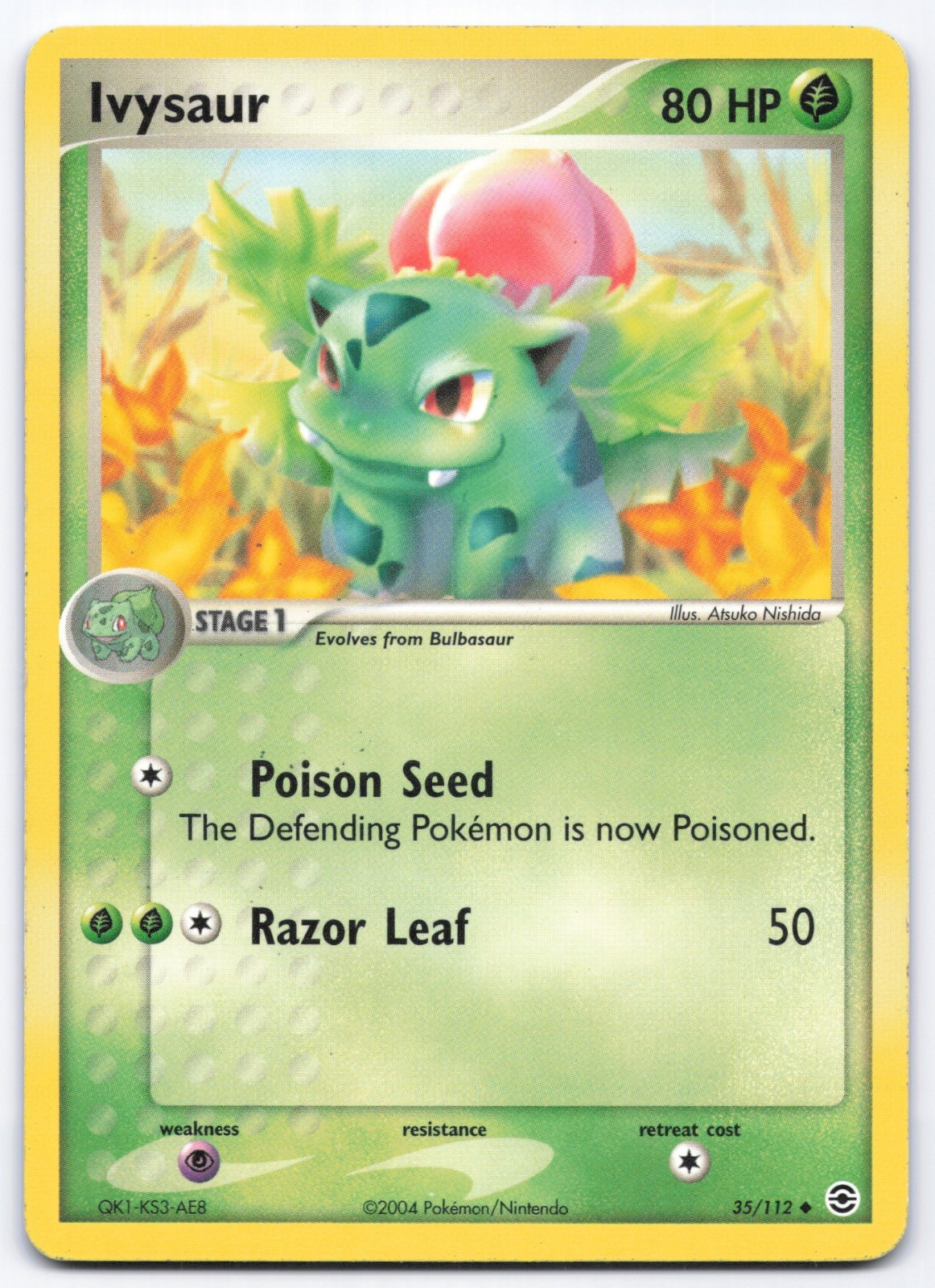 Ivysaur 35/112 FireRed & LeafGreen Non-Holo Pokemon Card QK1-KS3-AE8