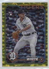 2024 Topps Series 1 Yellow Crackle Foil 8/50 Brendan White #8 3hd