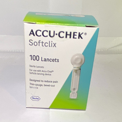 ACCU-CHEK Softclix Sterile Single Use Lancets 28G White 100 Count