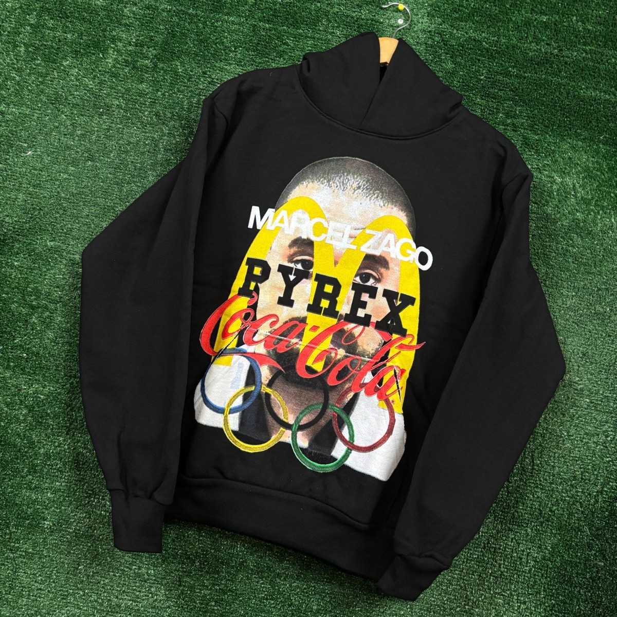 Marcel Zago Pyrex Coca-Cola White Kanye Olympics Hoodie Size Small