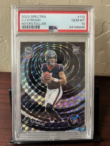 2023 Panini Spectra CJ Stroud #112 Interstellar Prizm /60 (RC) - PSA 10 - Pop 14