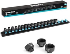 38 Drive Stubby Impact Socket Set Low Profile Impact Sockets 19-piece Metric