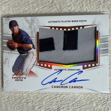 2019 Leaf Trinity Auto On Card Patch Cameron Cannon 
