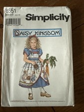 8551 Simplicity Girls Daisy Kingdom Dress Pattern Size BB 5,6,7,8