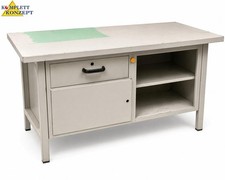 Werkbank Holzplatte 4cm 150x80x83 (LxBxH) Schubladen Tisch Ablage