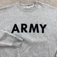 Vtg 2003 US Army Sweatshirt Mens Medium Gray Training Crewneck USA Made