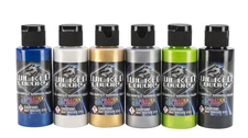 2oz Wicked Colors Pearl Airbrush Paint Set 6-Color Metallic Set for Art Craft