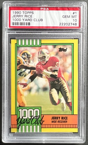 1990 Topps Jerry Rice 1000 Yard Club #1 PSA 10 San Francisco 49ers HOF