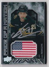 2023-24 UD Black Pride of a Nation Flag Patch Autograph James van Riemsdyk Auto