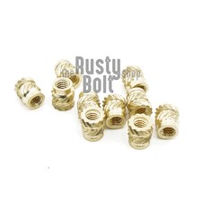 M2 x 4mm, 3.5mm OD - Knurled Brass Threaded Heat Set Inserts 3D Printing