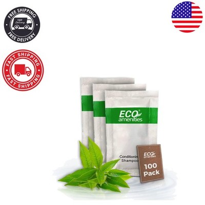 Gentle Conditioning Green Tea Shampoo & Conditioner Mini Sachets - Bulk 100 Pack