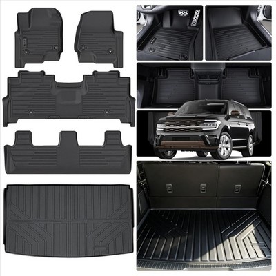 Floor Mats for Ford Expedition MAX 2018-2023 2024 (Only Fit Max 8 Seats), TPE Al