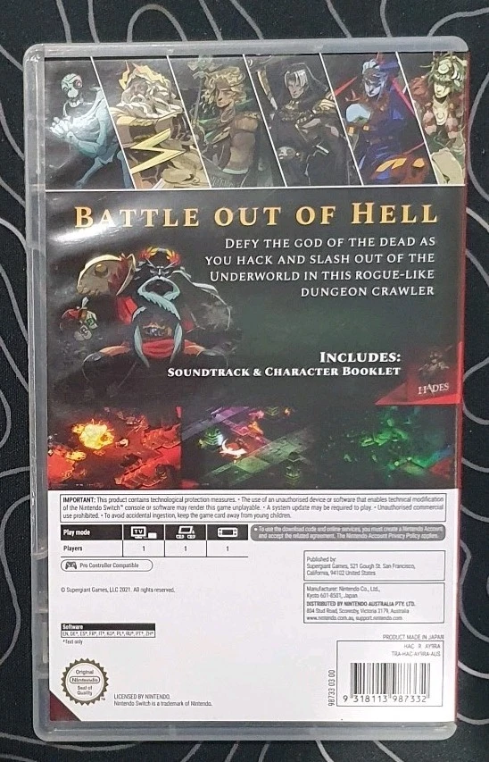 Hades Nintendo Switch Game Australian Rating PAL Supergiant Games Free Postage - image 2 of 4