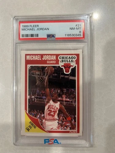 1989 fleer Michael Jordan, PSA 8