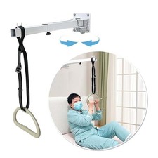 Wall?Mount Swivel Bed Trapeze Bar 100KG Capacity Patient Bed Rise Assist Device