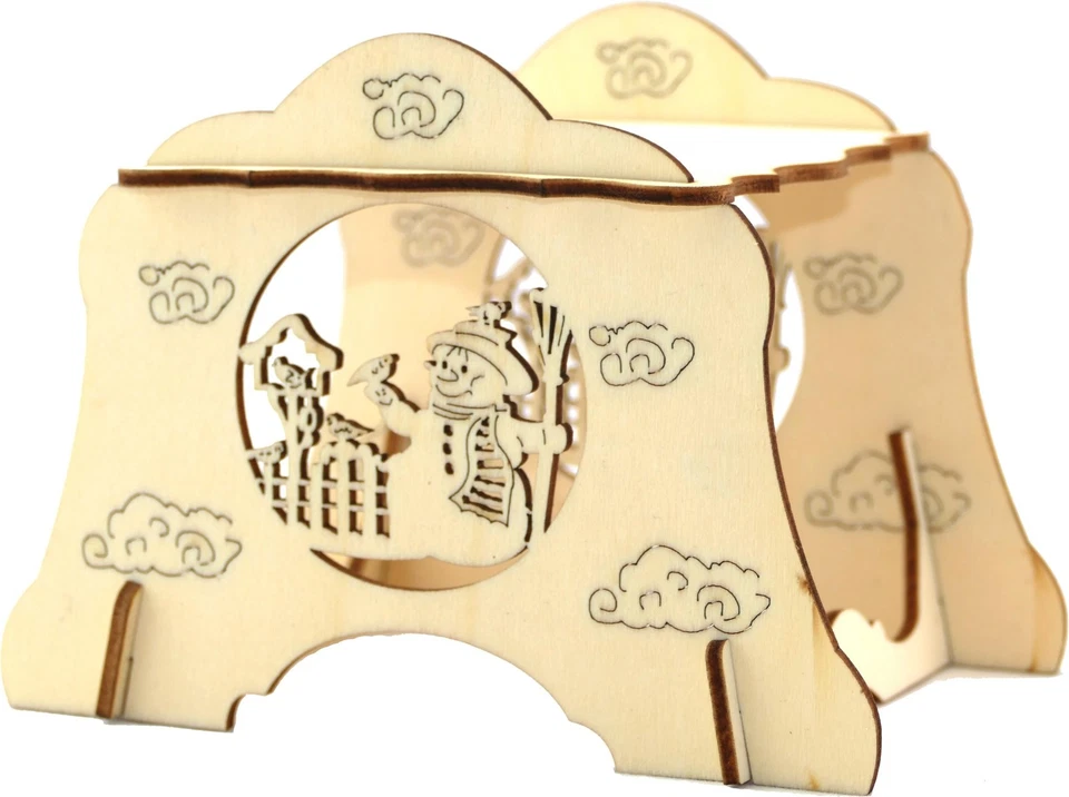 Schwibbogenerhöhung  Podest - je 1x Rentier und Schneemann - Bild 3 von 3