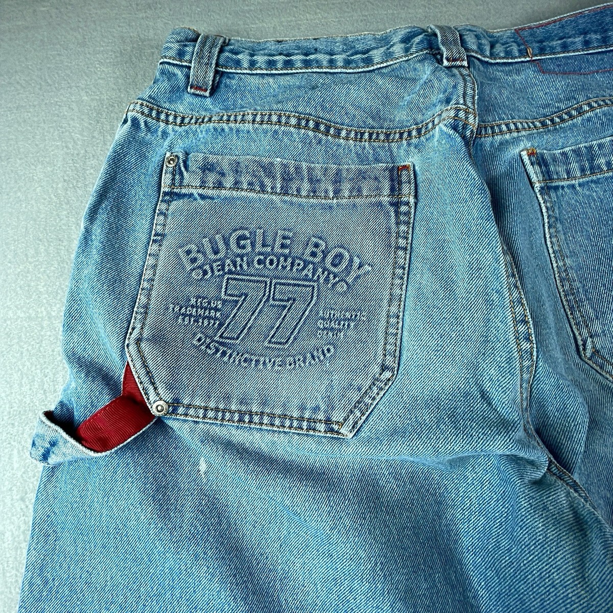 Vintage 90s Bugle Boy 77 Baggy Skater Denim Jeans 34x32 Actual